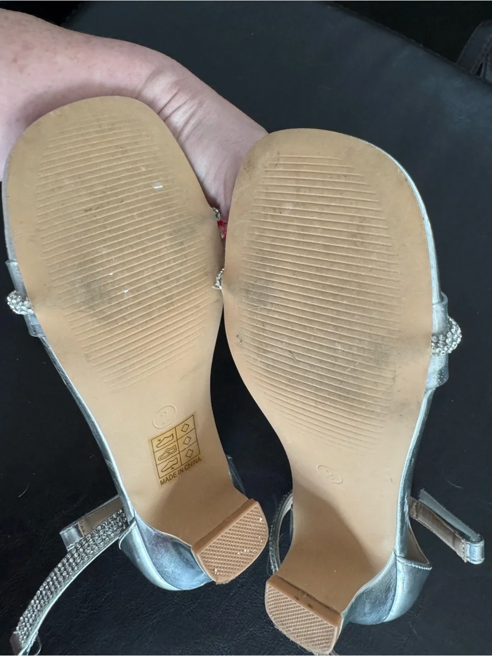 Dream Pairs shiny silver